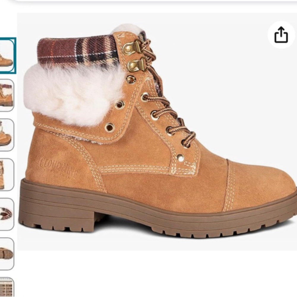 Cloud Nine Sheepskin Peyton Boots Size 8 New
